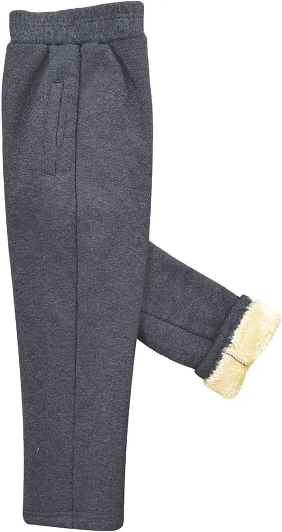 AMEBELLE Boys Girls' Winter Warm Jogger Pant Fleece Lined Elastic Waist Sweatpants