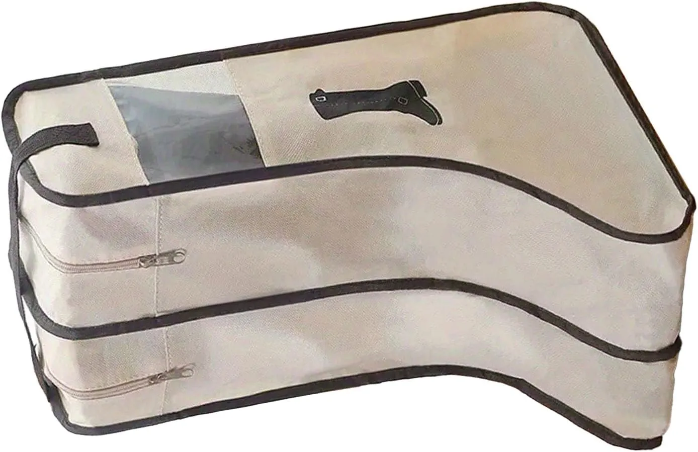 Boots Storage Bag Visible Dustproof Foldable Boot Bag Travel Shoe Bag Home Boot Storage Bag Shoe Storage Bag Visible Dustproof Long Boot Cover for Outdoor Travel (Beige L)