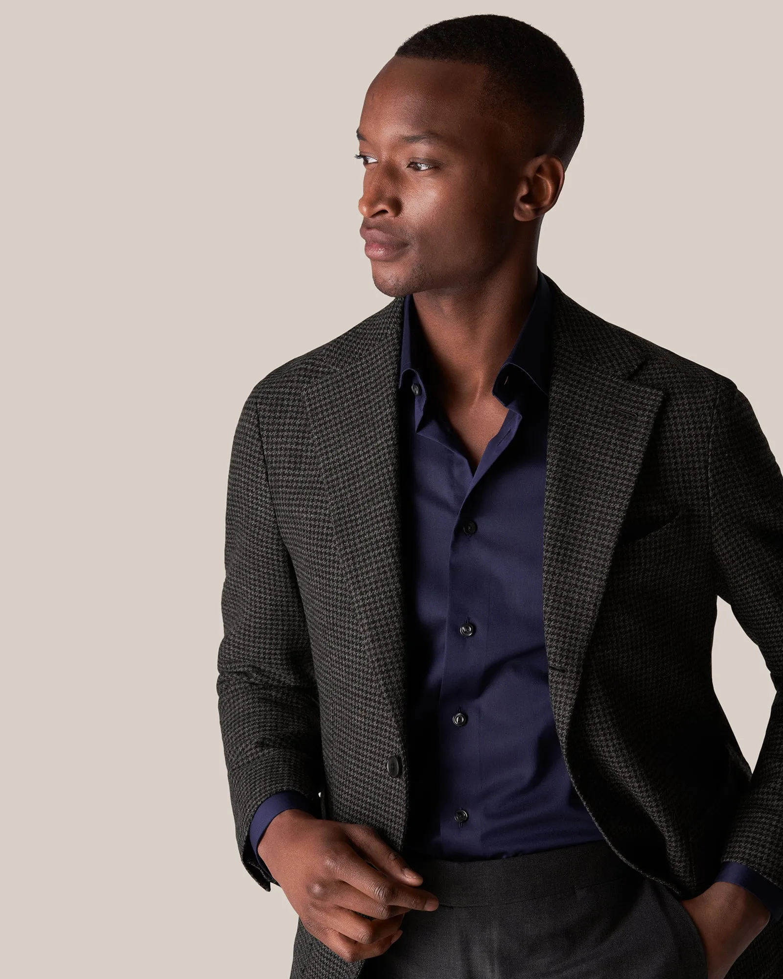 ETON 30007951129 NAVY SIGNATURE TWILL SLIM SC SHIRT