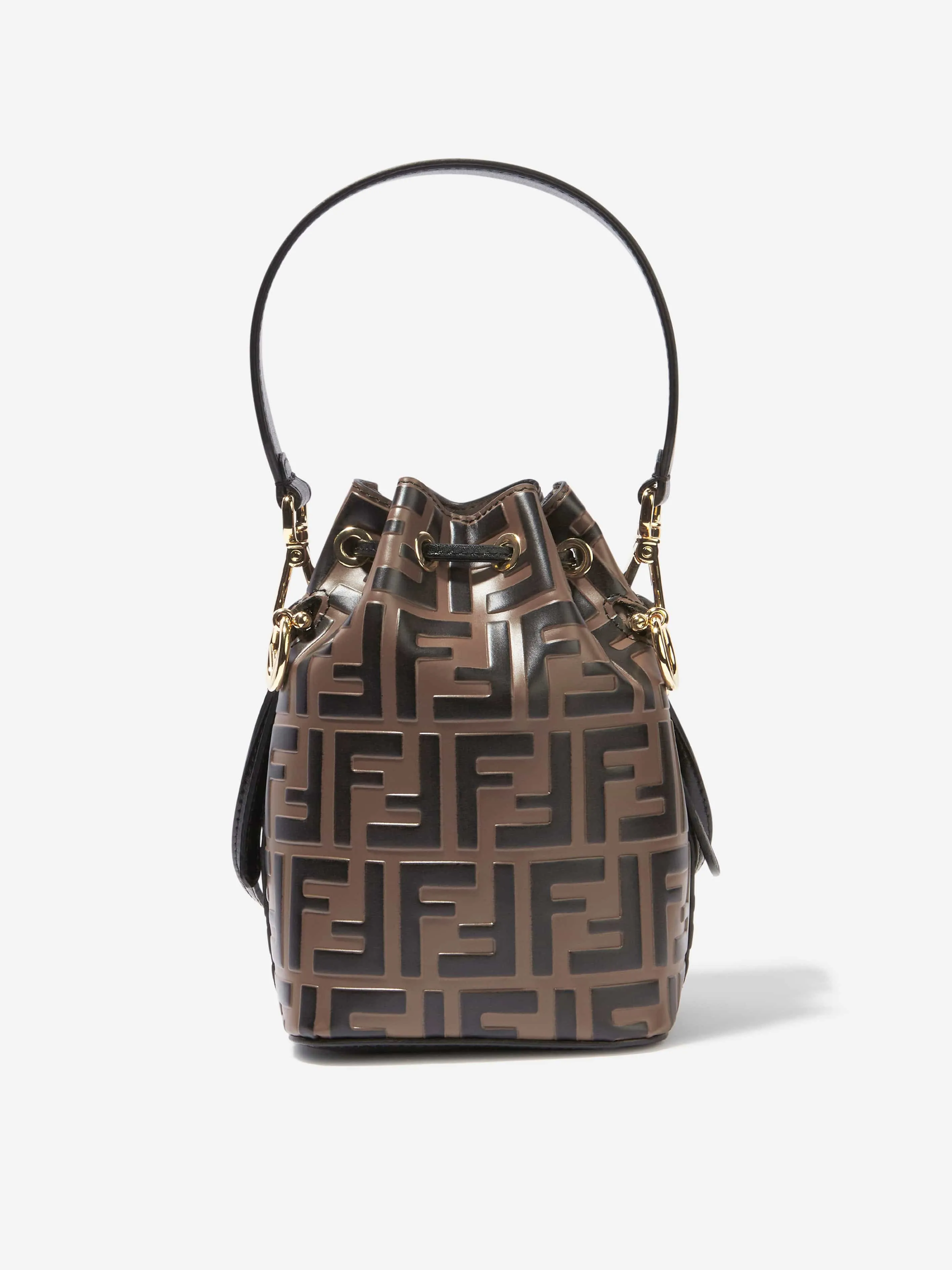 Fendi Girls Drawstring Logo Bag (H:18cm)