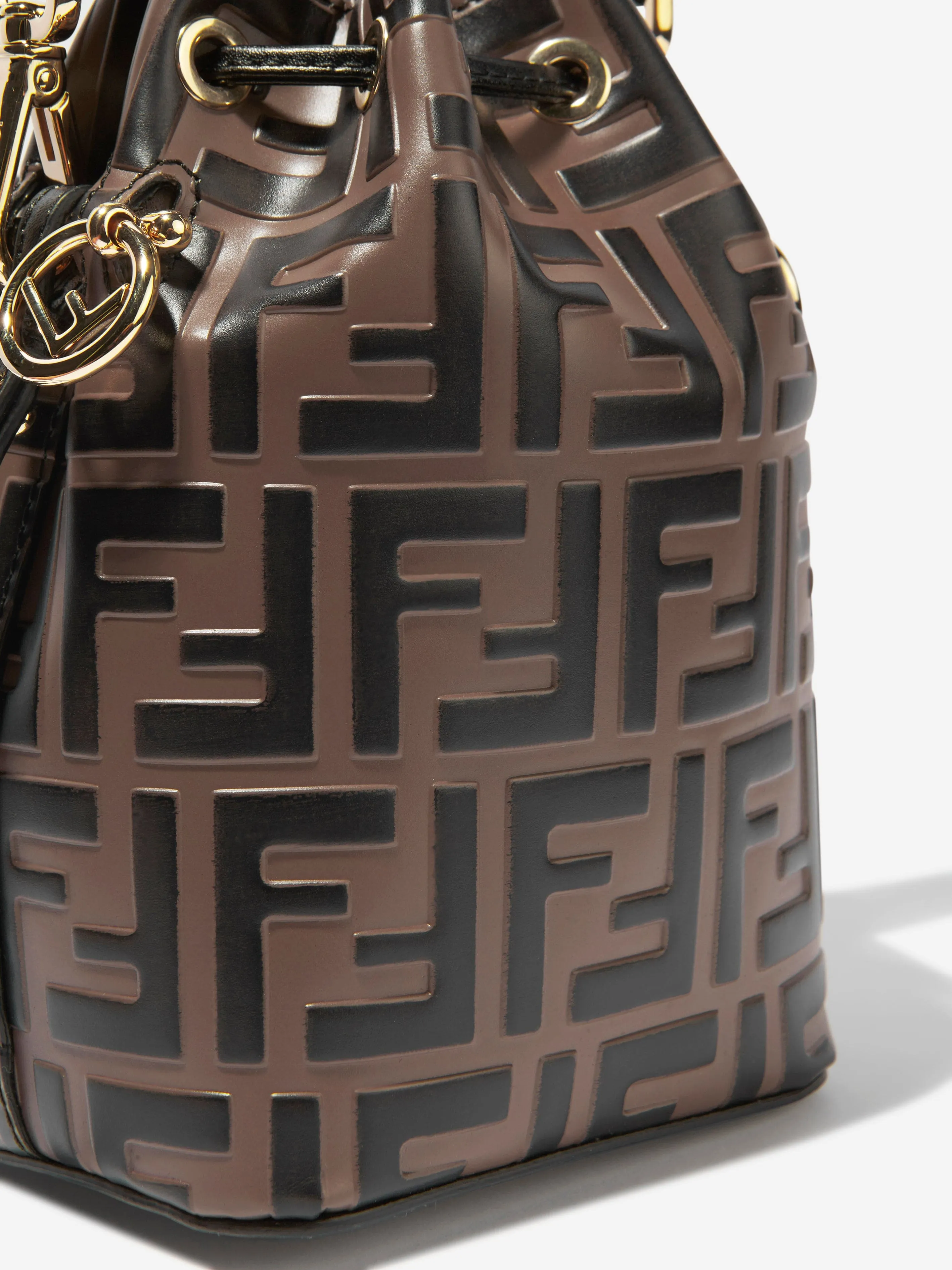 Fendi Girls Drawstring Logo Bag (H:18cm)