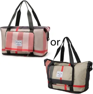 Foldable Travel Bag with Shoe Compartment Sport Tote Gym Handbag Large Capacity