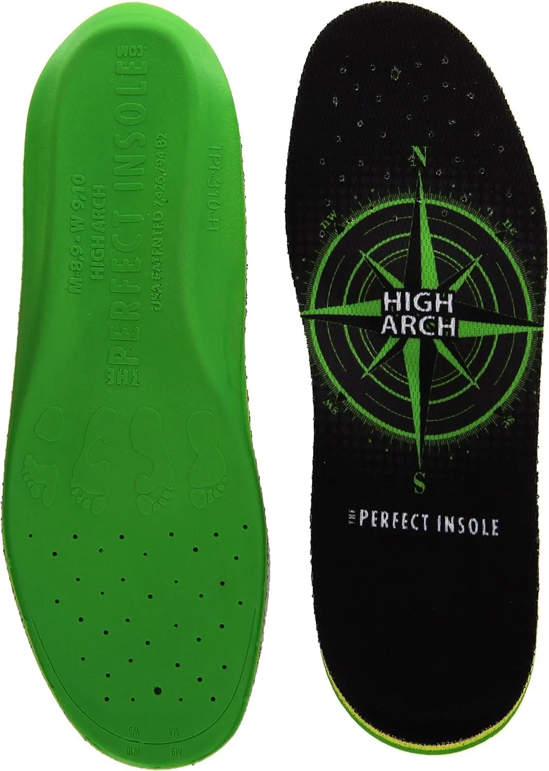 High Arch Height Insole | Podiatrist-Approved, Enhanced Comfort & Arch Support | Perfect for High Arches | Men’s 8, 9 Women’s 9, 10
