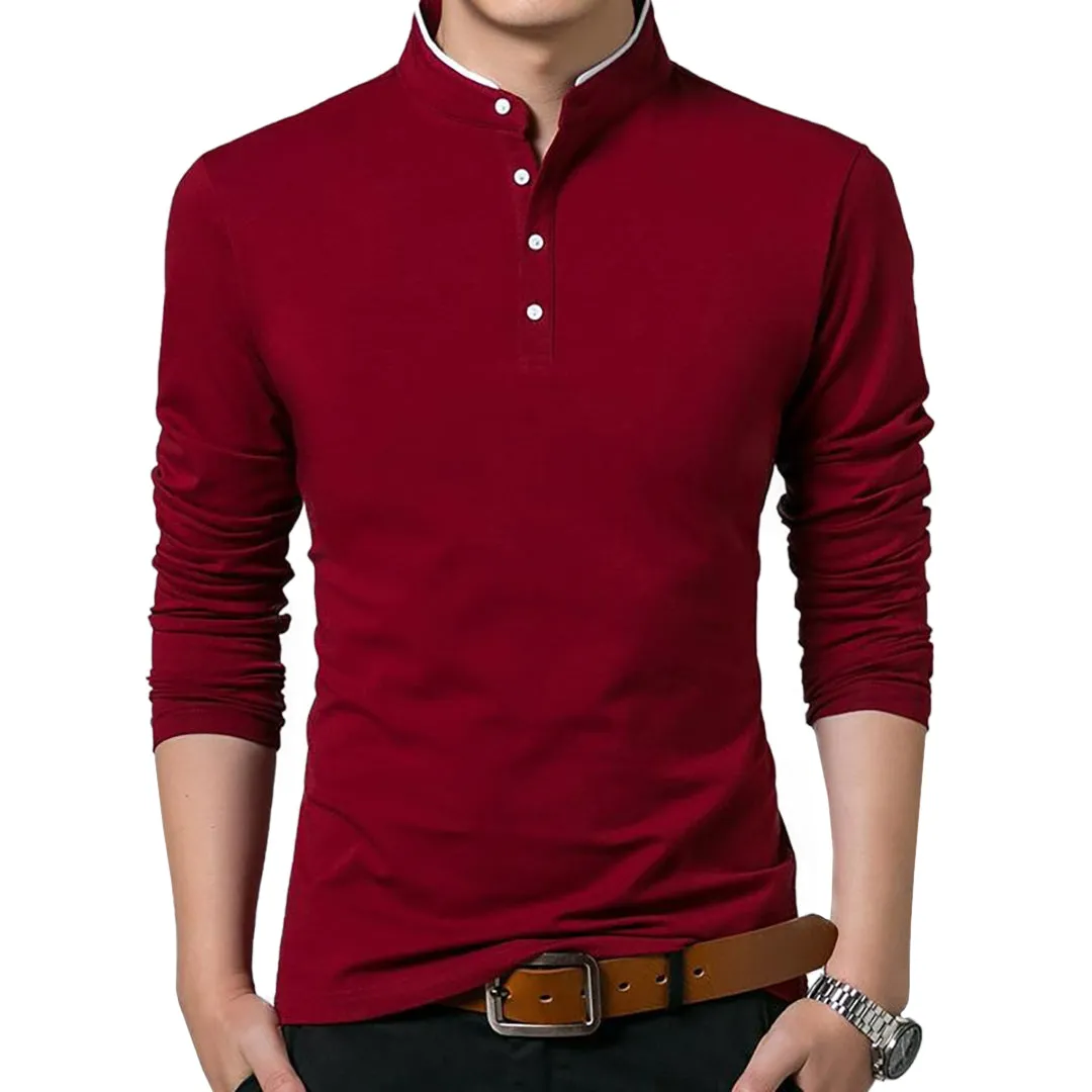Pologize™ Business Mandarin Collar Polo Shirt