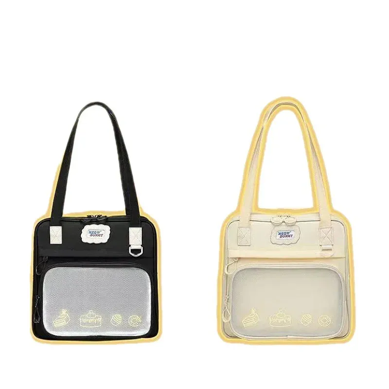 TAVIMART  -  Japanese Sweet Preppy Student Shoulder Bag Y2k Simple Fashion Large Capacity Transparent Itabag Anime Handbag Trendy Ita Bag