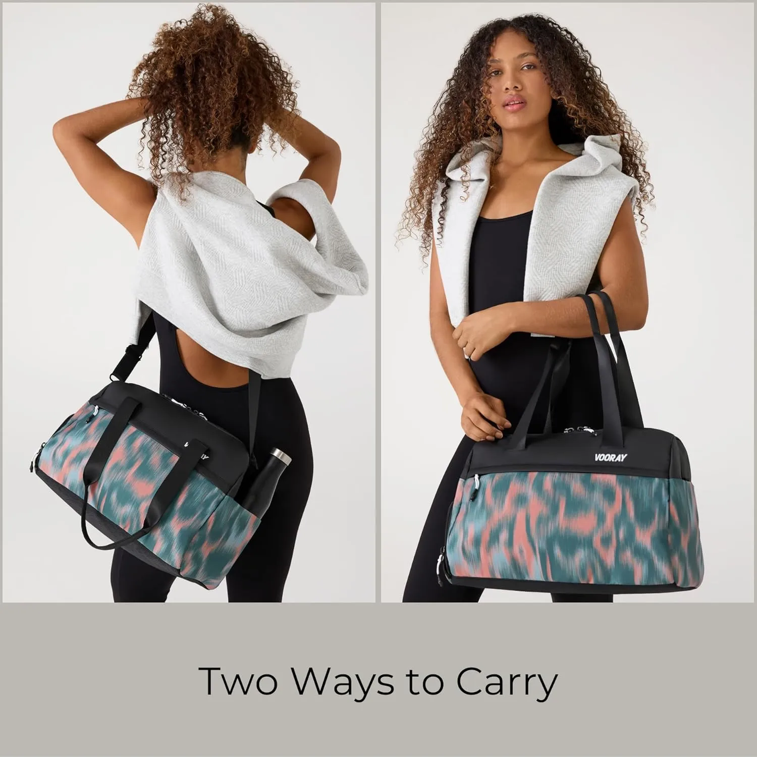 Vooray 25L Trainer Duffel Bag – Lightweight Travel Duffel for Women and Men with Shoe Pocket, Workout Bag, Weekender for Overnight, Football, Traveling, or Hospital Use