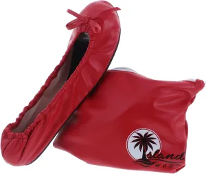 Women's Foldable Ballet Flats Travel Shoes with Carrying Clutch Case