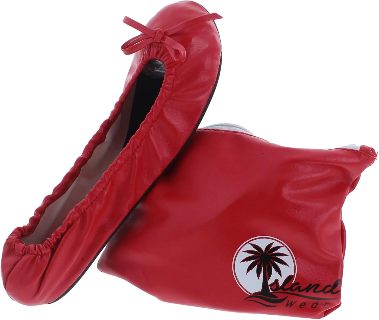 Women's Foldable Ballet Flats Travel Shoes with Carrying Clutch Case